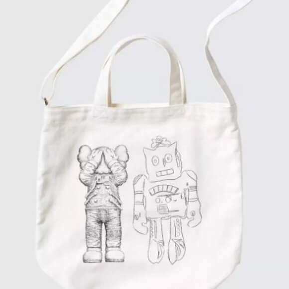 KAWS Uniqlo + Warhol 2-Way Tote Bag - Picture 1 of 4